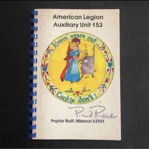 Vintage 1985 American Legion Auxiliary Spiral Bound Cookbook Missouri PB